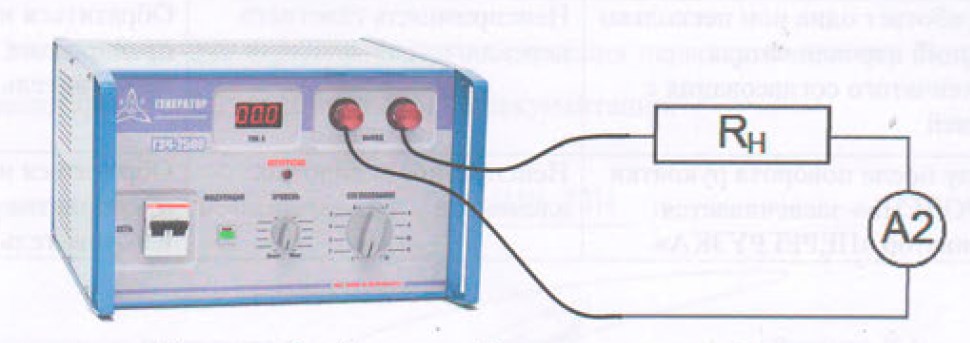 Схема калибровки амперметра Генератора ГЗЧ-2500