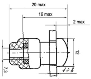 Рис.1. Схема габаритных размеров фонаря сигнального ФМ-4
